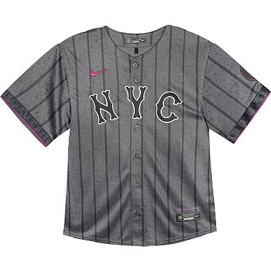Toddler Nike Francisco Lindor Graphite New York Mets 2024 City Connect Limited Player Jersey