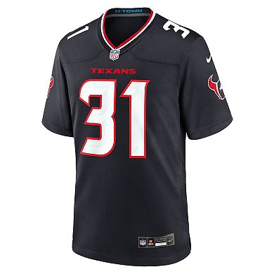 Men's Nike Dameon Pierce Navy Houston Texans Game Jersey