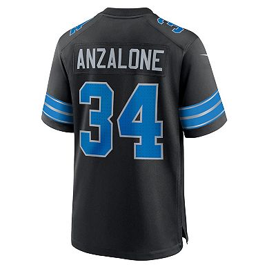 Men's Nike Alex Anzalone Black Detroit Lions 2nd Alternate Game Jersey