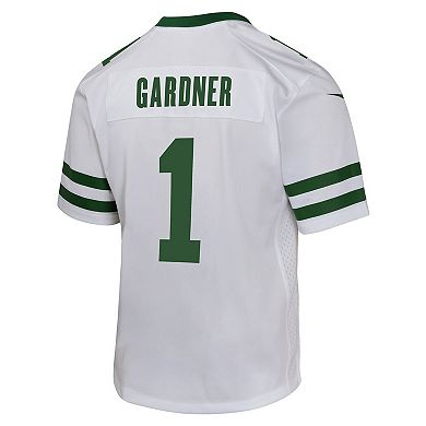 Youth Nike Ahmad Sauce Gardner Legacy White New York Jets Game Jersey