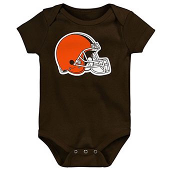Newborn Brown Cleveland Browns Primary Logo Bodysuit