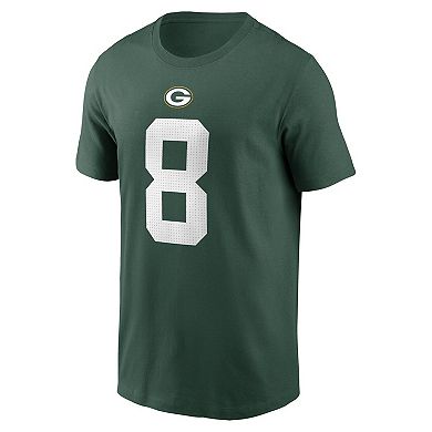 Men's Nike Josh Jacobs Green Green Bay Packers Player Name & Number T-Shirt