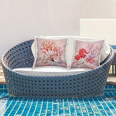 Stupell Home Decor 2-Pack Varied Pink Ocean Sea Life Starfish Throw Pillow