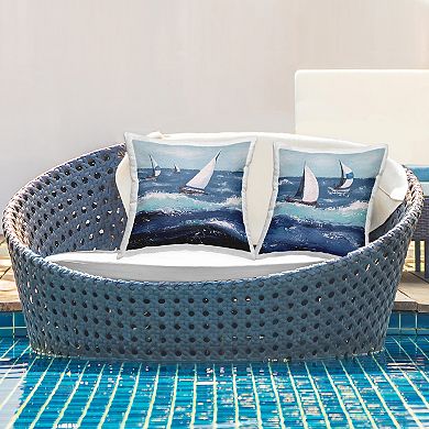 Stupell Home Decor Floral Bike on Beach Throw Pillow