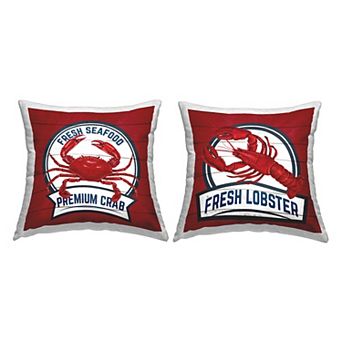 Stupell Home Decor Blue Lake Life Oars Throw Pillow