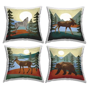 Stupell Home Decor Mountain Lodge Moose Throw Pillow