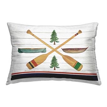 Stupell Home Decor Rustic Cabin Oars Throw Pillow