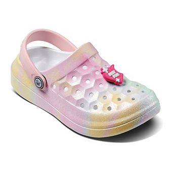 Joybees Varsity Girls Ombre Shimmer "Best Friends" Clogs