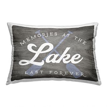 Stupell Home Decor Lake Memories Phrase Throw Pillow