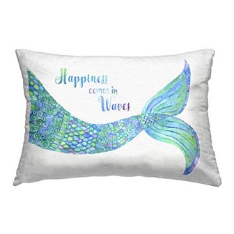 Stupell Home Decor Mermaid Happiness Phrase Throw Pillow