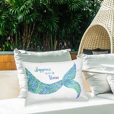 Stupell Home Decor Mermaid Happiness Phrase Throw Pillow