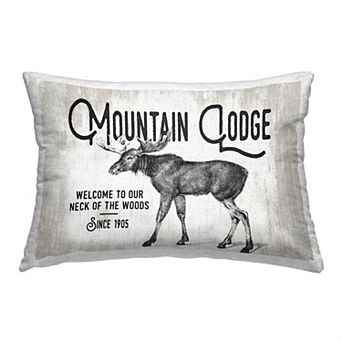 Stupell Home Decor Mountain Lodge Moose Throw Pillow