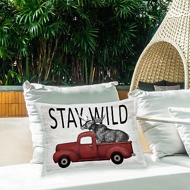 Stupell Home Decor Stay Wild Moose Throw Pillow