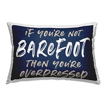 Stupell Home Decor Nautical Barefoot Phrase Throw Pillow