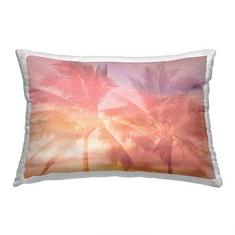 Stupell Home Decor Tropical Palms Sunrise Throw Pillow