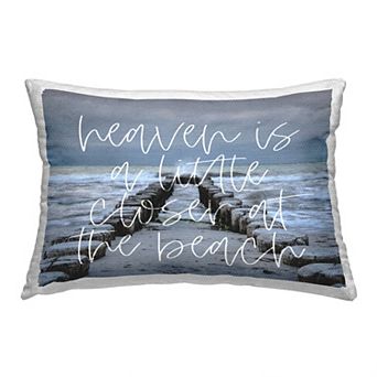 Stupell Home Decor Heaven at Beach Phrase Throw Pillow