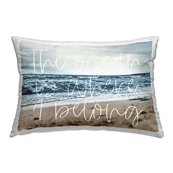 Stupell Home Decor Ocean Where I Belong Throw Pillow
