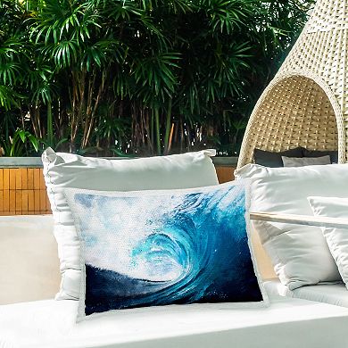 Stupell Home Decor Blue Tsunami Wave Throw Pillow