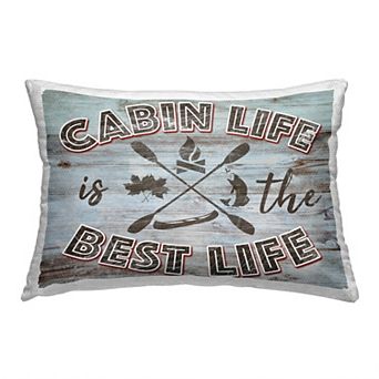 Stupell Home Decor Cabin Life Best Phrase Throw Pillow