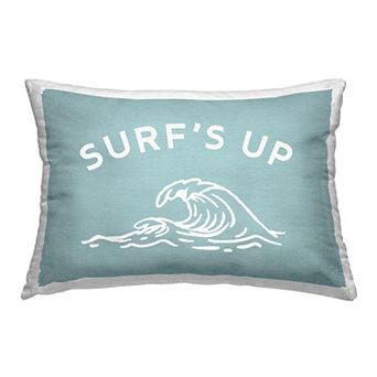 Stupell Home Decor Vintage Surfs Up Wave Throw Pillow