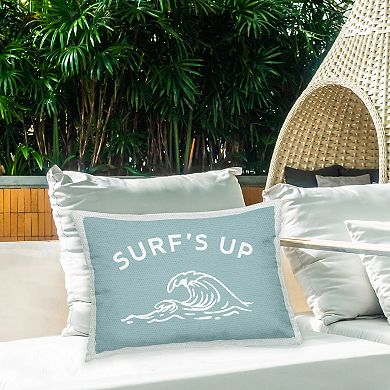 Stupell Home Decor Vintage Surfs Up Wave Throw Pillow