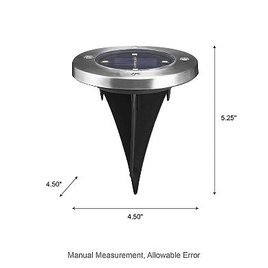 Glitzhome 6 Packs Waterproof Solar Resin Ground Lights