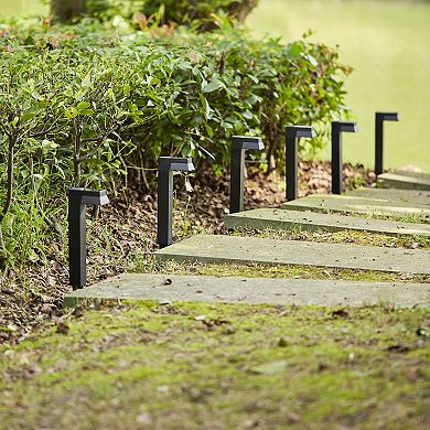 Glitzhome 6 Packs Waterproof Solar Ground Lights