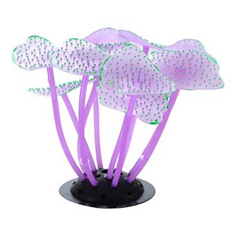 Silicone Glowing Aquarium Mushroom Coral Aquatic Artificial Coral For Fish Tank Decoration