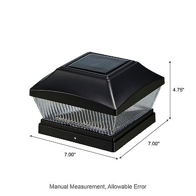 Glitzhome 4 Pack Solar Post Lights Outdoor