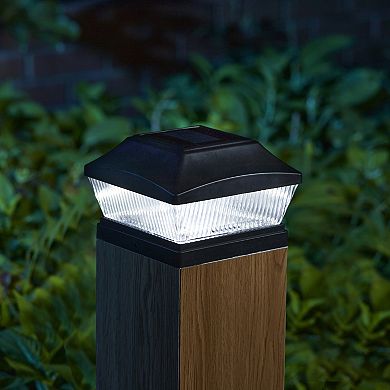 Glitzhome 4 Pack Solar Post Lights Outdoor