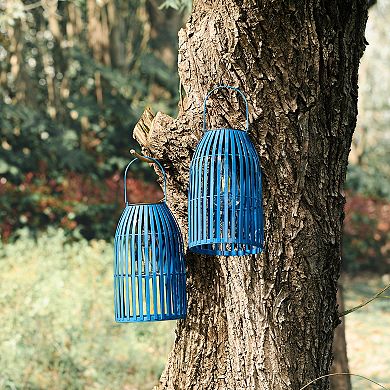 Glitzhome Solar Lantern Outdoor Waterproof Hanging Lantern