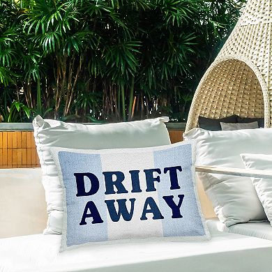 Stupell Home Decor Striped Drift Away Phrase Throw Pillow