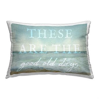 Stupell Home Decor Good Old Days Beach Throw Pillow