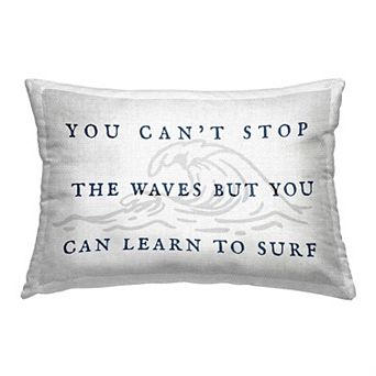 Stupell Home Decor Motivational Learn To Surf Throw Pillow