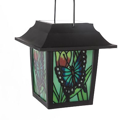 Glitzhome Solar Outdoor Decorative Lights With Colored Butterfly Design