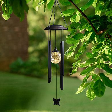 Glitzhome Butterfly Solar Wind Chimes Lights