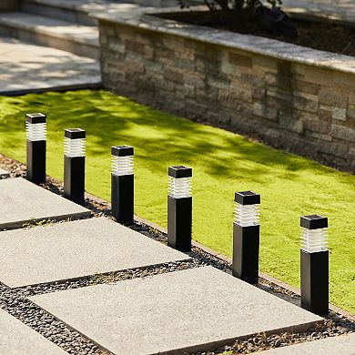 Glitzhome 6 Pack Solar Pathway Stake Lights Outdoor