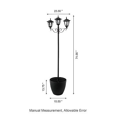 Solar lamp post light with planter cheap