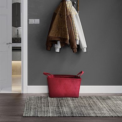 Decorative Decor Co Quilted Velvet Basket