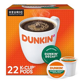 Keurig Dunkin' Decaf Single-Serve 22-Count Medium Roast Coffee K-Cup Pods