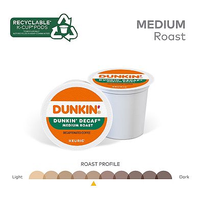 Keurig Dunkin' Decaf Single-Serve 22-Count Medium Roast Coffee K-Cup Pods