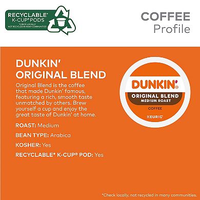 Keurig Dunkin' Original Blend 22-Count Single Serve K-Cup Pods