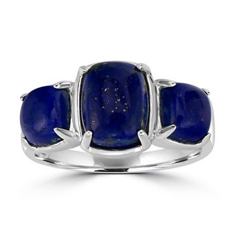 Gemistry Sterling Silver Genuine Pink Opal Cabochon Ring