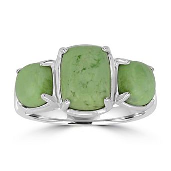 Gemistry Sterling Silver Genuine Pink Opal Cabochon Ring