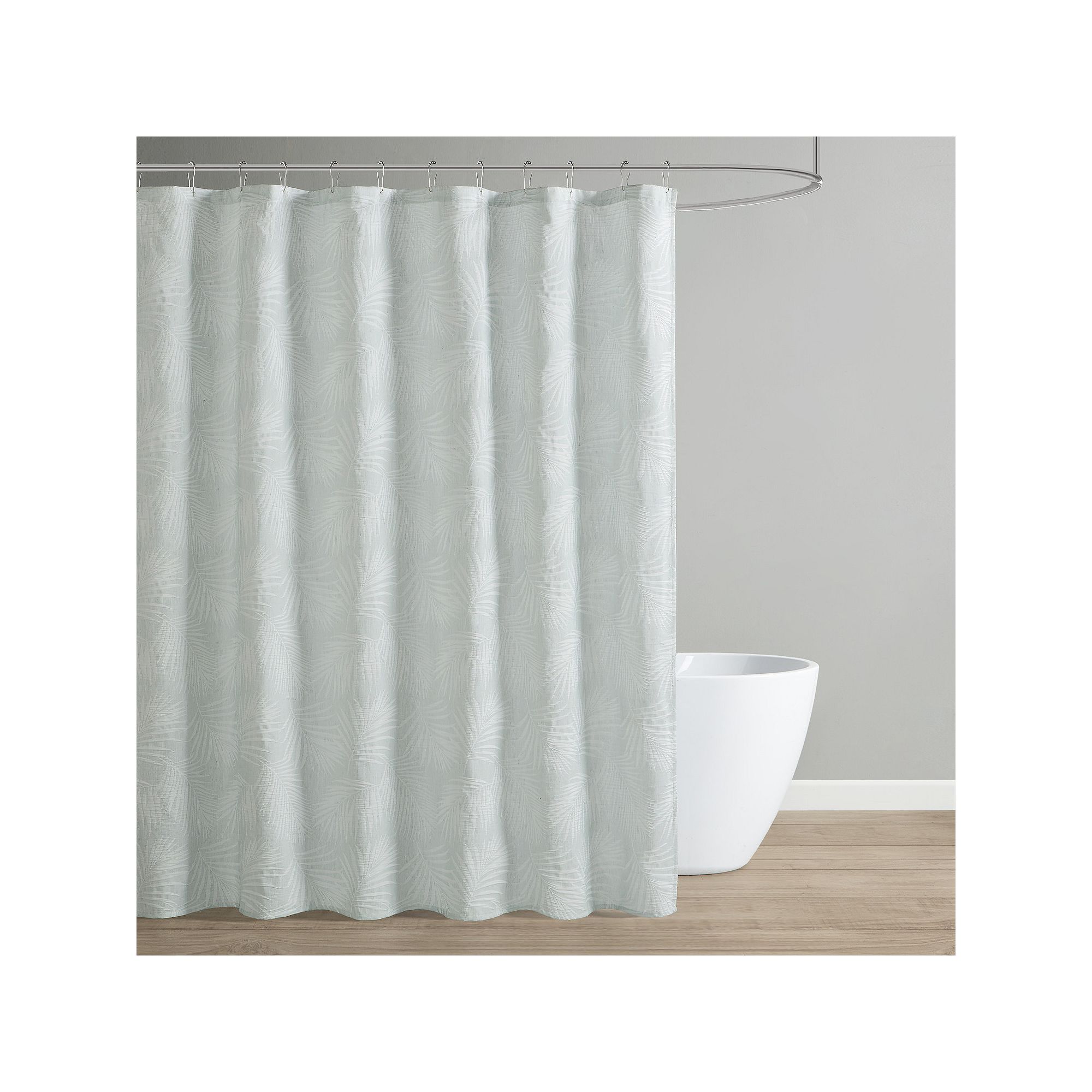 Martha Stewart Jenine Woven Shower Curtain, Size: 72X72, Green