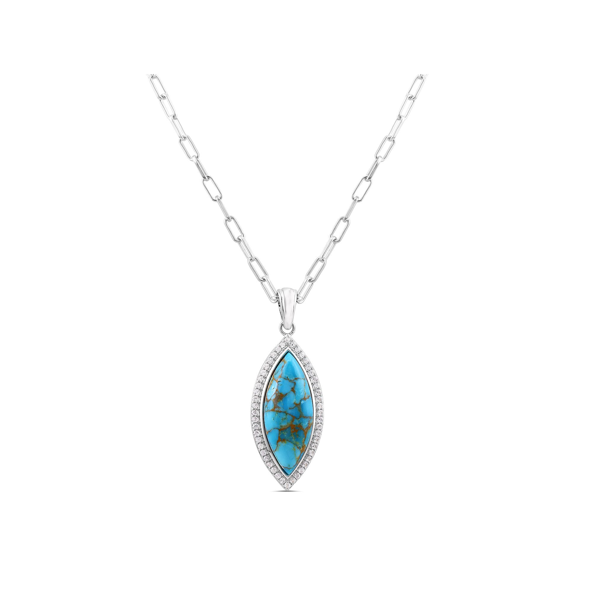 Gemistry Sterling Silver Gemstone Pendant Necklace, Womens, Size: 18, S