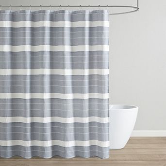 Martha Stewart Adrien Woven Stripe Shower Curtain