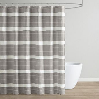 Martha Stewart Adrien Woven Stripe Shower Curtain