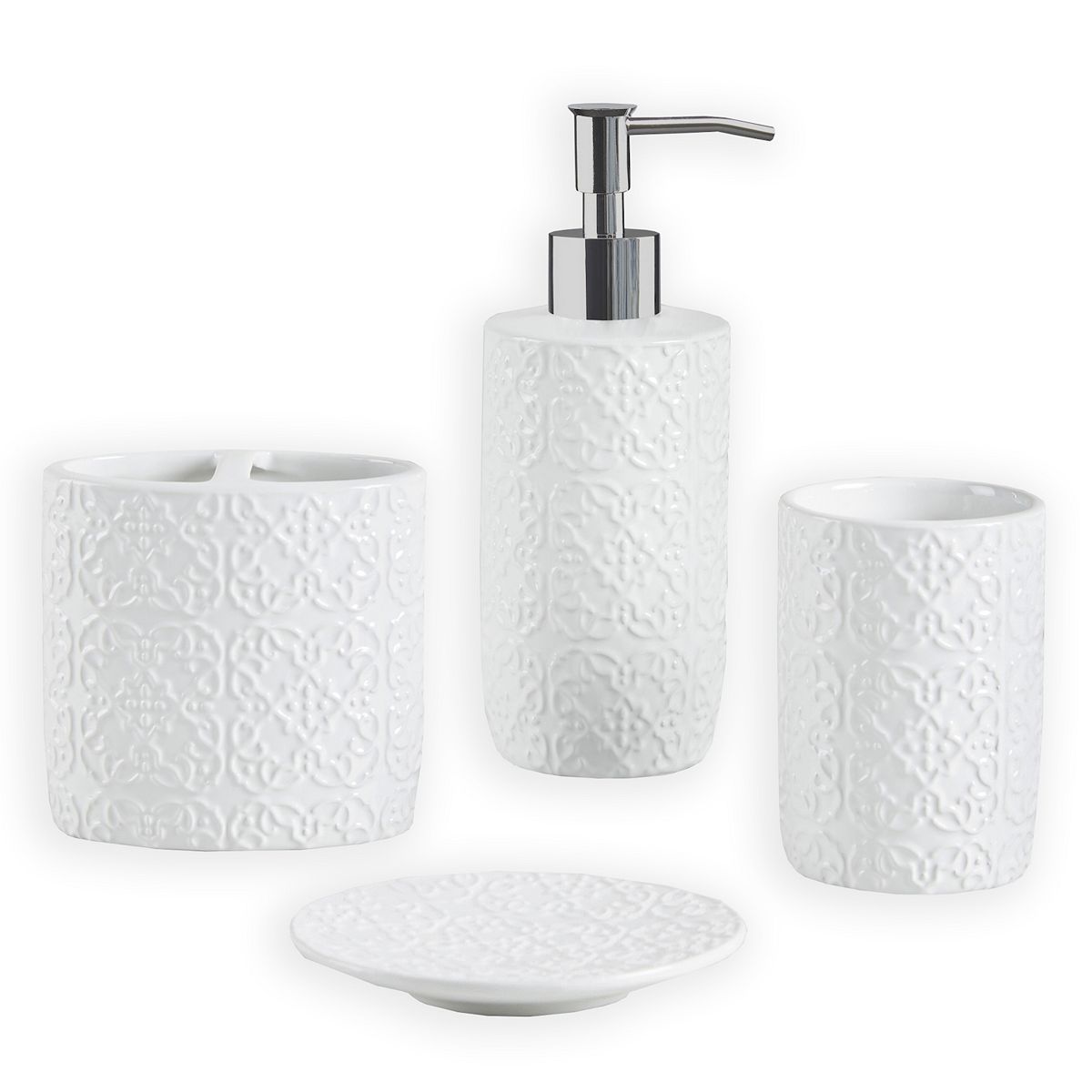 Martha Stewart Tara 4-Piece Set - White