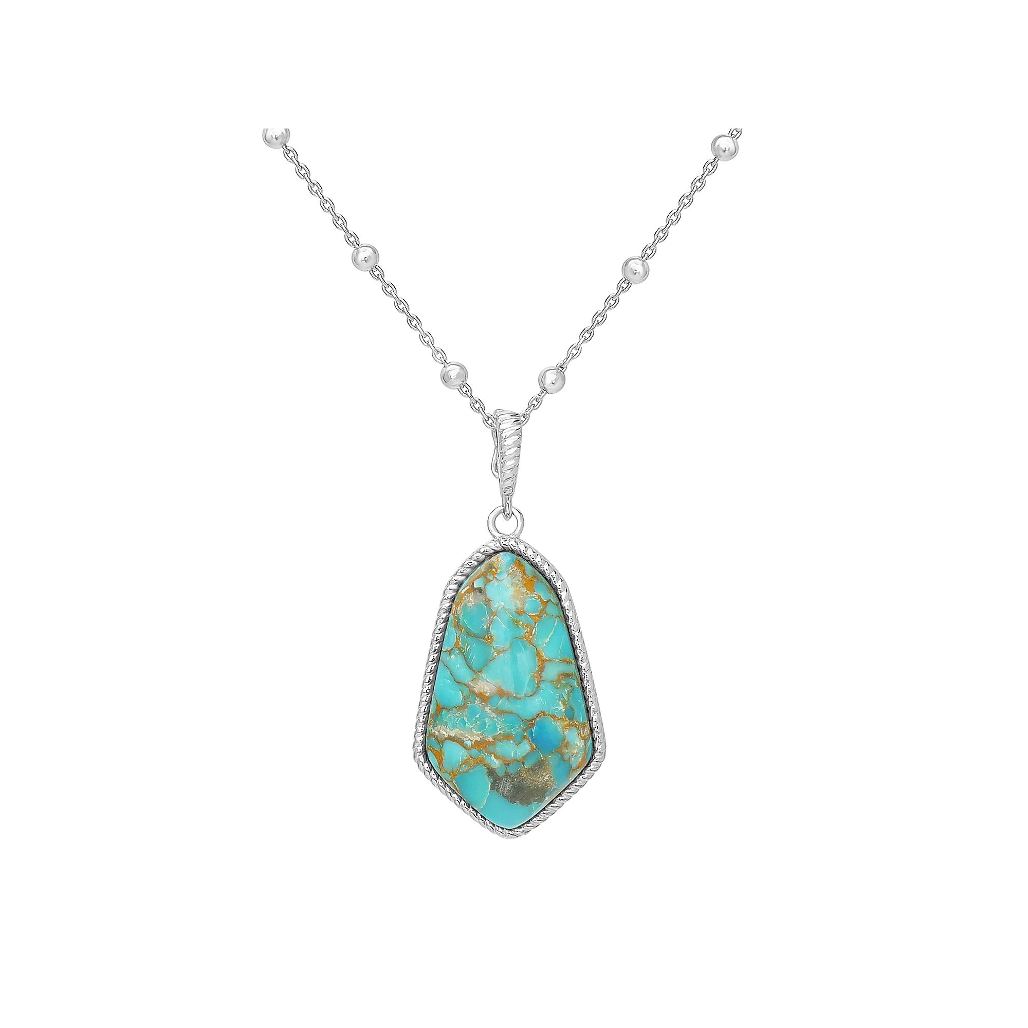 Gemistry Sterling Silver Gemstone Pendant Necklace, Womens, Size: 18, S